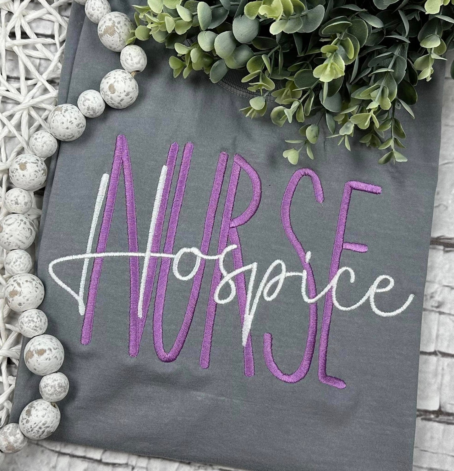 Double Title Embroidered Handwritten Design