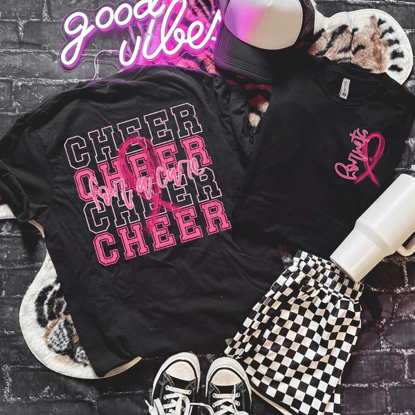 Cheer for a Cure with mascot pocket- front & back