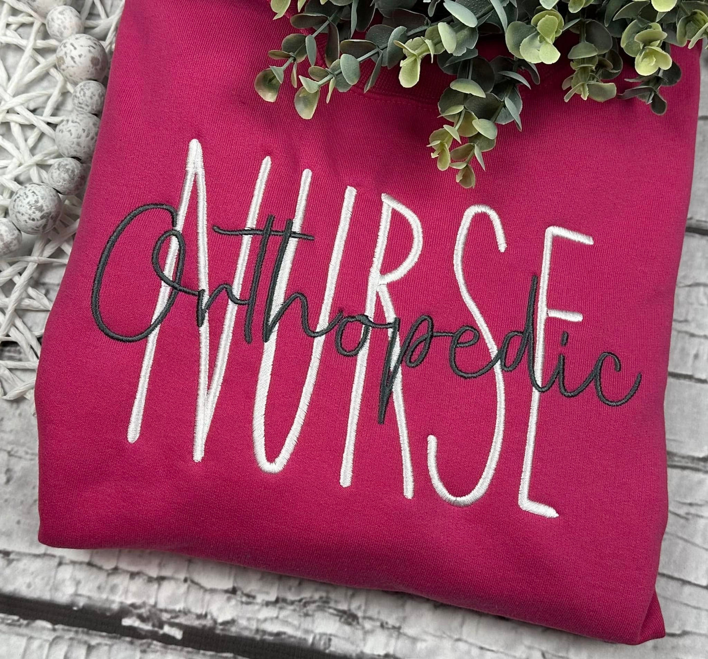 Double Title Embroidered Handwritten Design