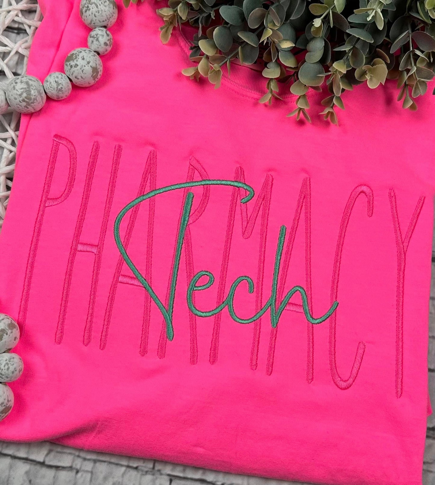 Double Title Embroidered Handwritten Design