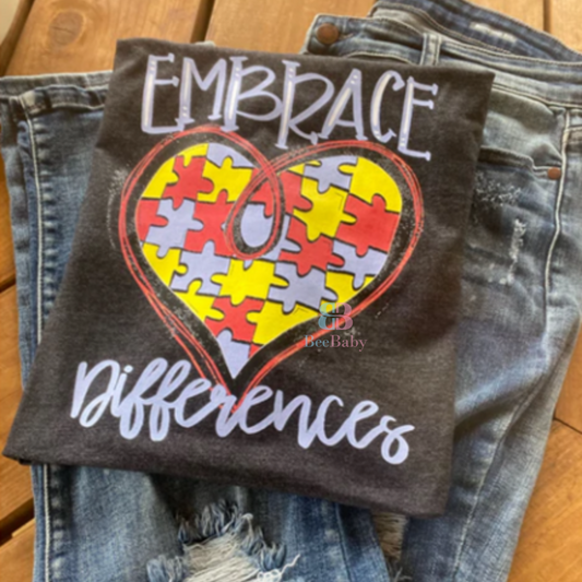 Embrace Differences Autism Heart