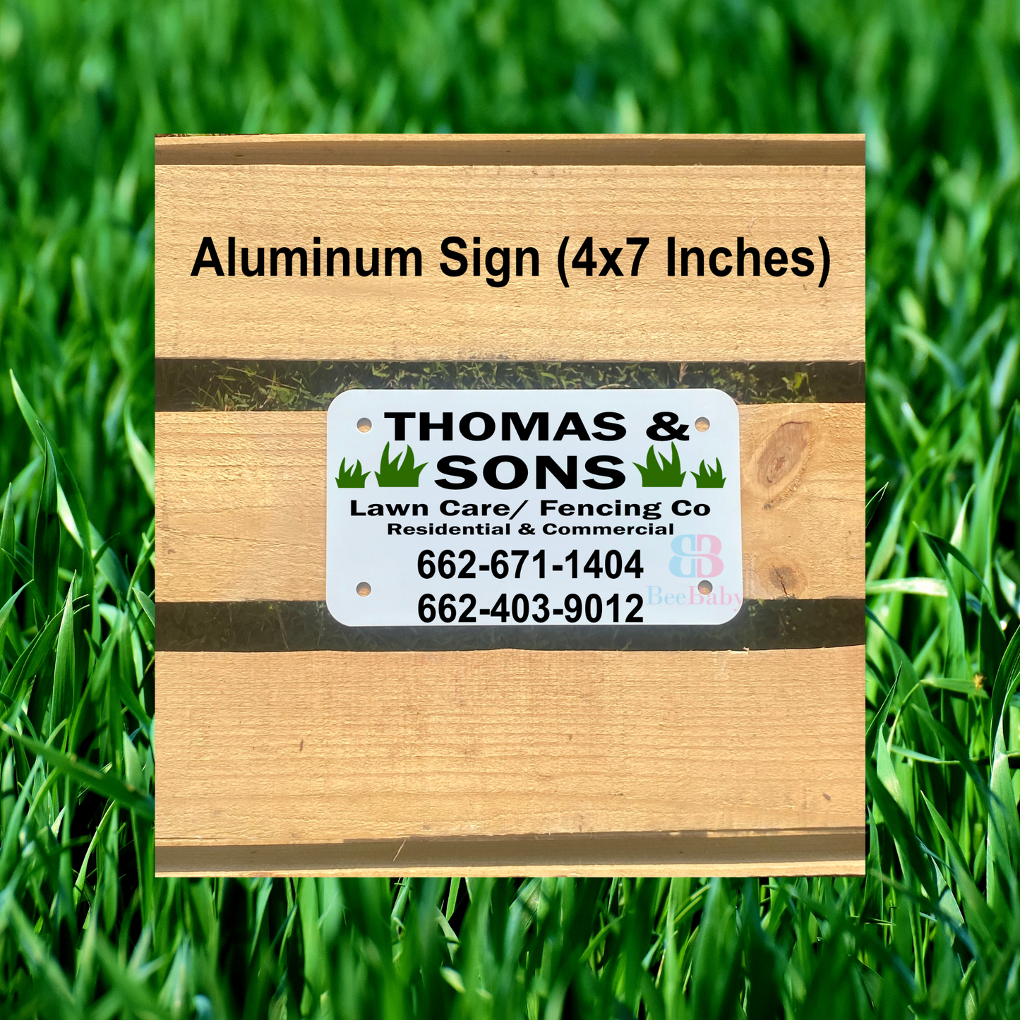 Aluminum Sign (4x7 Inches)