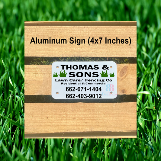 Aluminum Sign (4x7 Inches)