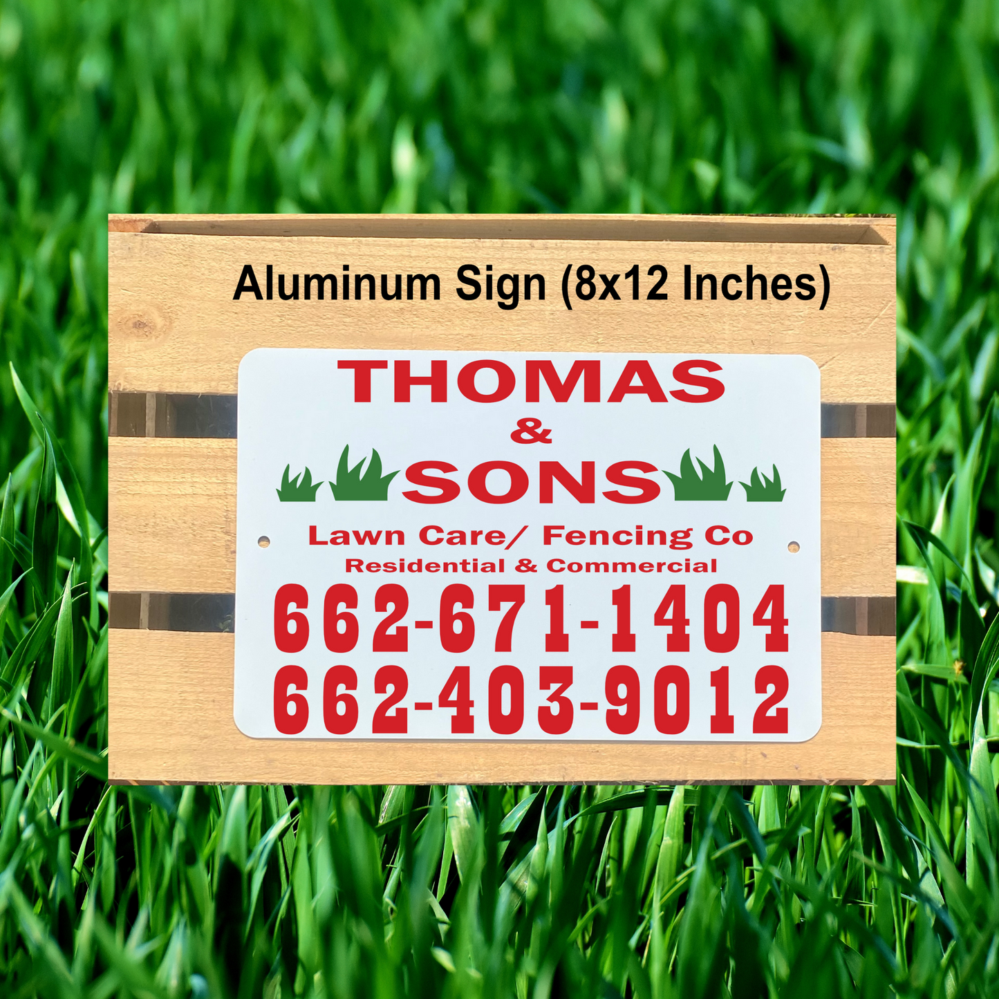 Aluminum Sign (8x12 inches)